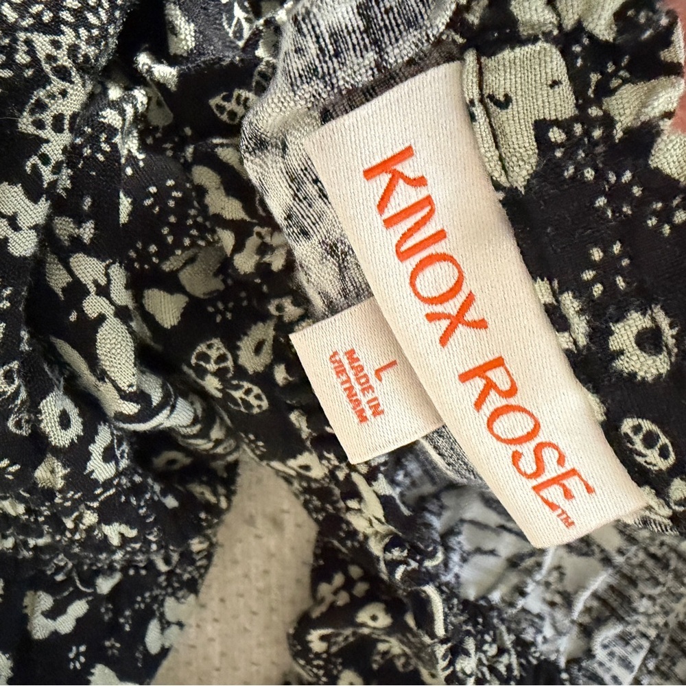 Knox Rose Womens Long Sleeve Dress Size L Prairie Floral Printed Pockets Swing - Picture 6 of 10